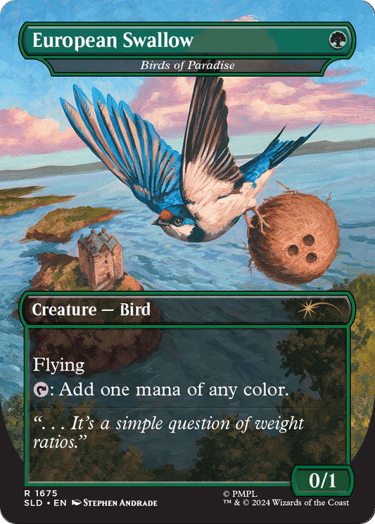 European Swallow - back face MTG proxy card