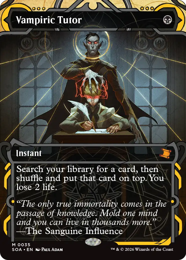 Vampiric Tutor MTG proxy card