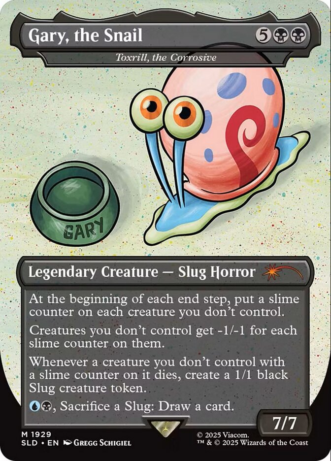 Toxrill, the Corrosive “Gary, the Snail” MTG proxy card