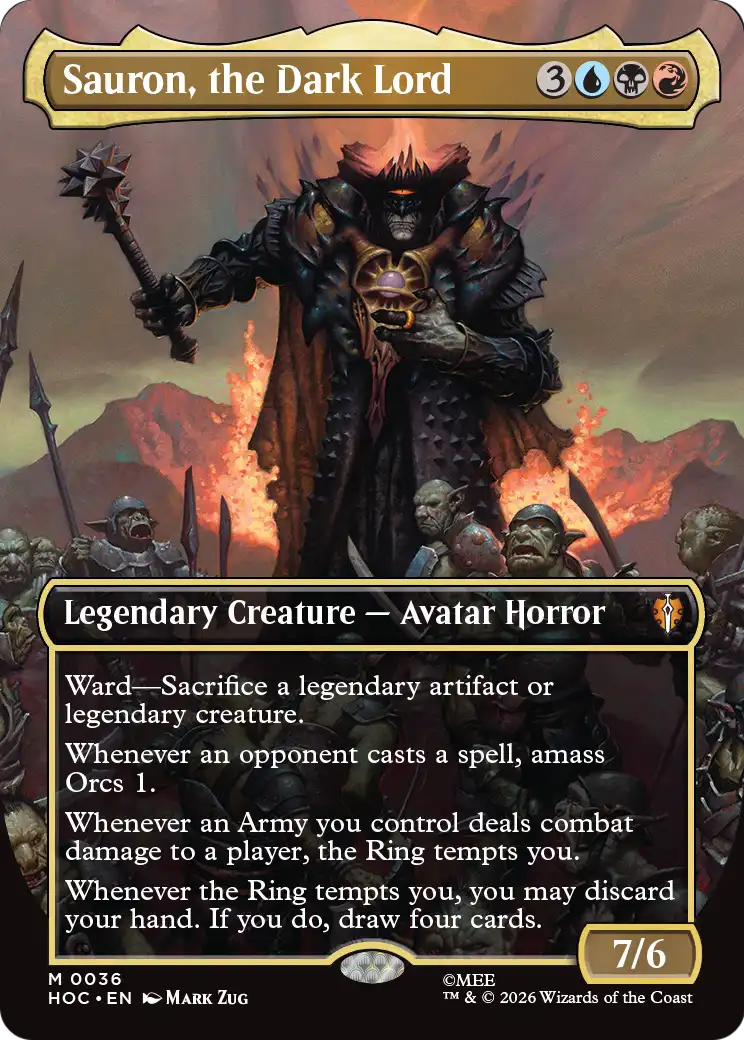 Sauron, the Dark Lord MTG proxy card