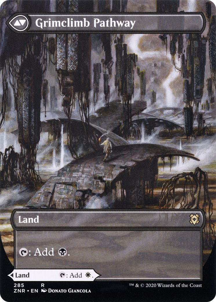 Grimclimb Pathway - back face MTG proxy card
