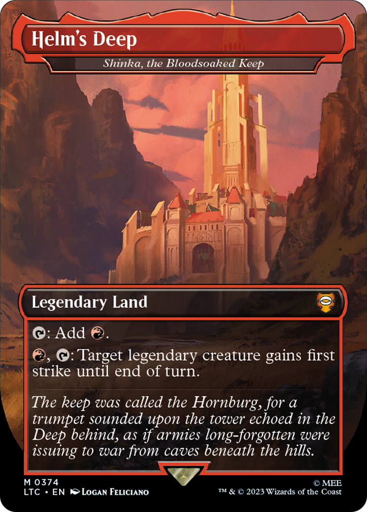 Shinka, the Bloodsoaked Keep “Helm's Deep” MTG proxy card