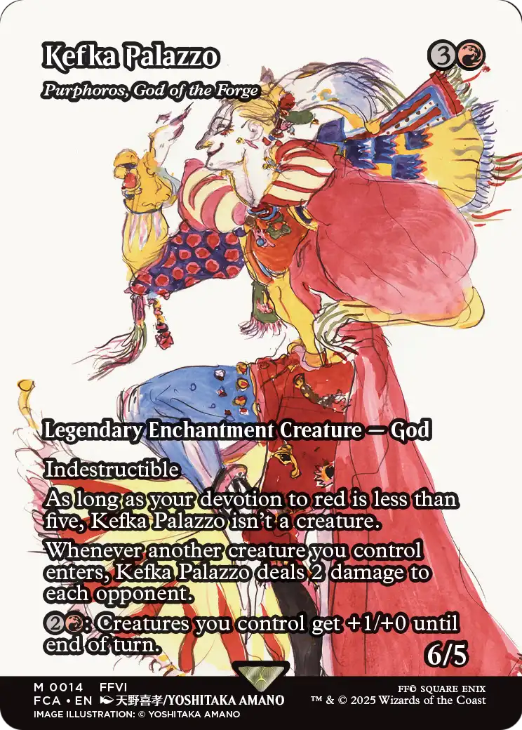 Purphoros, God of the Forge “Kefka Palazzo” MTG proxy card