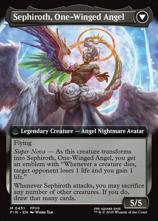 Sephiroth, Fabled SOLDIER // Sephiroth, One-Winged Angel - Final Fantasy – MTG Proxy Card