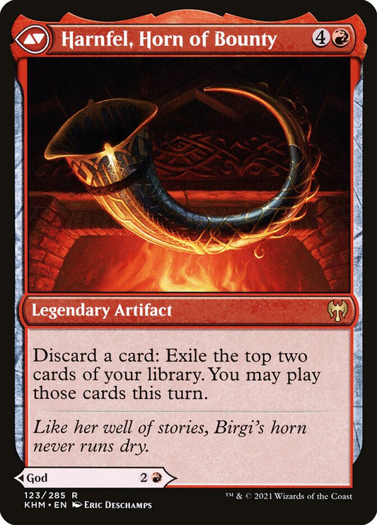 Birgi, God of Storytelling // Harnfel, Horn of Bounty - Kaldheim (Foil) – MTG Proxy Card