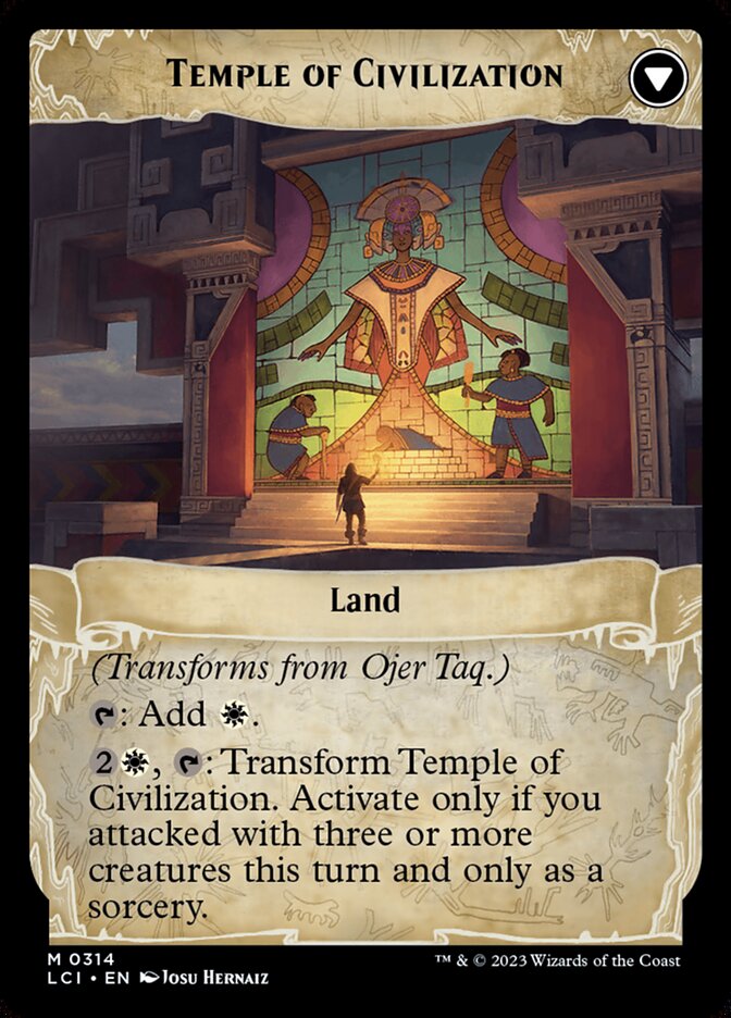 Ojer Taq, Deepest Foundation // Temple of Civilization - The Lost Caverns of Ixalan (Foil) – MTG Proxy Card