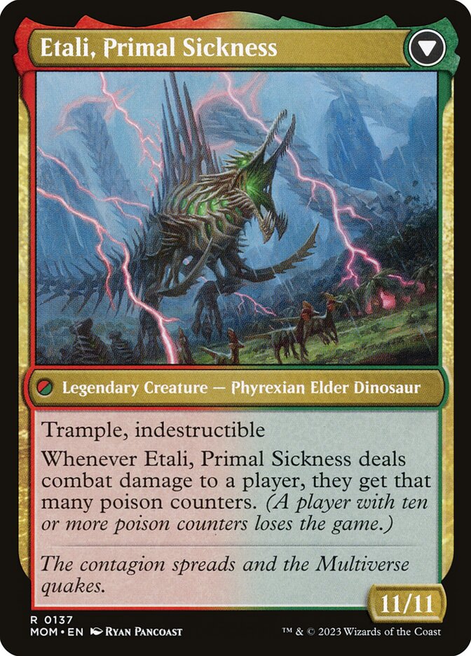 Etali, Primal Conqueror // Etali, Primal Sickness - March of the Machine – MTG Proxy Card