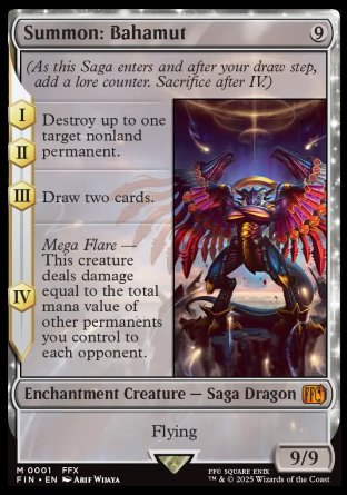 Summon: Bahamut proxy card MTG Final Fantasy