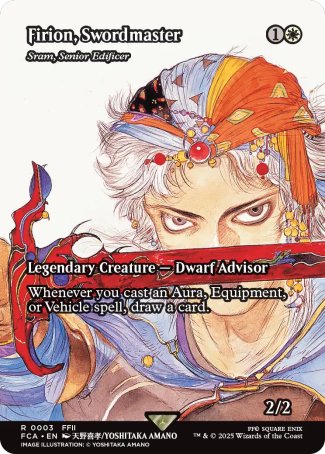 Firion, Swordmaster // Sram, Senior Edificer proxy card MTG Final Fantasy: Through the Ages
