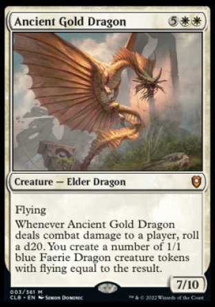 Ancient Gold Dragon proxy card MTG Commander Legends: Battle for Baldur's Gate