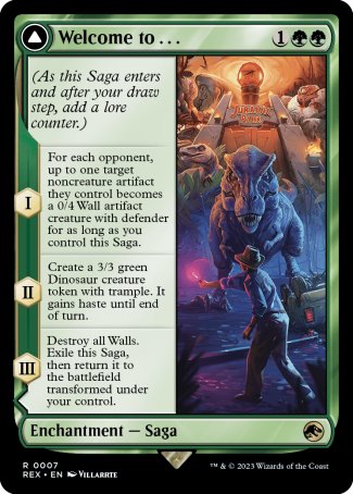 Welcome to . . . // Jurassic Park proxy card MTG Jurassic World Collection