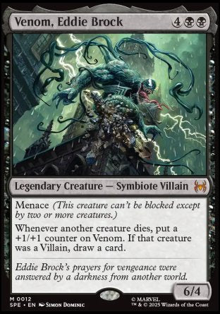 Venom, Eddie Brock proxy card MTG Marvel's Spider-Man Eternal
