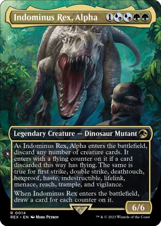 Indominus Rex, Alpha proxy card MTG Jurassic World Collection