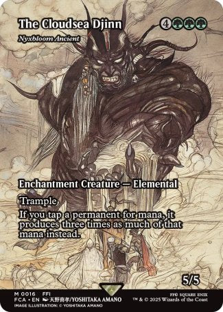 The Cloudsea Djinn // Nyxbloom Ancient proxy card MTG Final Fantasy: Through the Ages