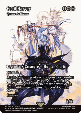 Cecil Harvey // Tymna the Weaver proxy card MTG Final Fantasy: Through the Ages