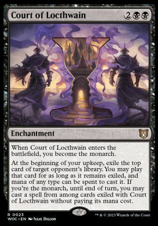 Court of Locthwain proxy card MTG Wilds of Eldraine Commander