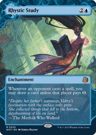 Rhystic Study proxy card MTG Wilds of Eldraine: Enchanting Tales