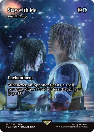 Stay with Me // Rhystic Study proxy card MTG Final Fantasy: Through the Ages