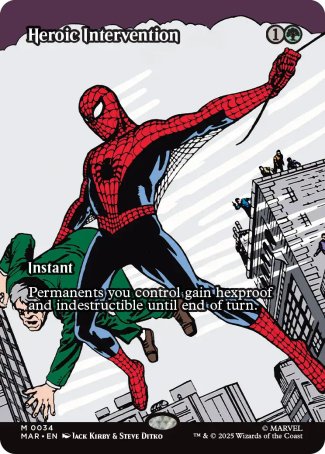 Heroic Intervention proxy card MTG Marvel Universe