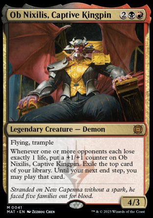 Ob Nixilis, Captive Kingpin proxy card MTG March of the Machine: The Aftermath