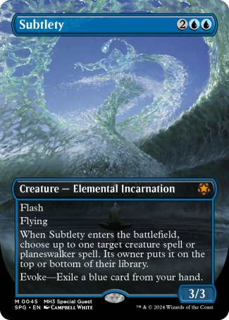 Subtlety proxy card MTG Special Guests