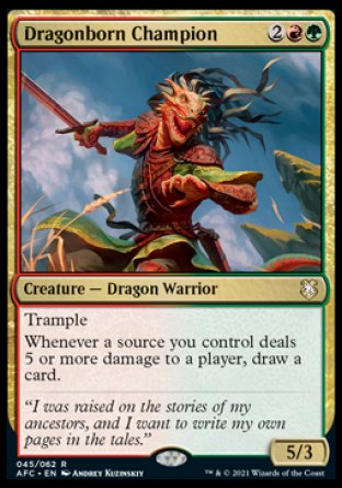 Dragonborn Champion proxy card MTG Forgotten Realms Commander