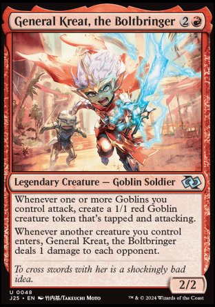 General Kreat, the Boltbringer proxy card MTG Foundations Jumpstart