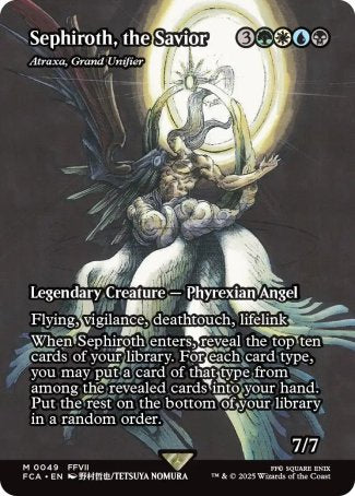 Sephiroth, the Savior // Atraxa, Grand Unifier proxy card MTG Final Fantasy: Through the Ages
