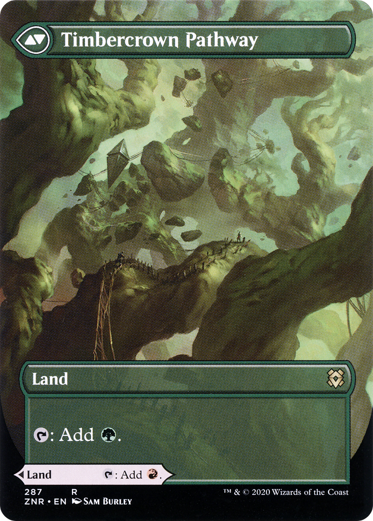 Timbercrown Pathway - back face MTG proxy card