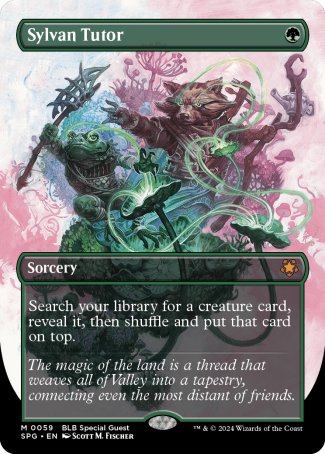 Sylvan Tutor proxy card MTG Special Guests