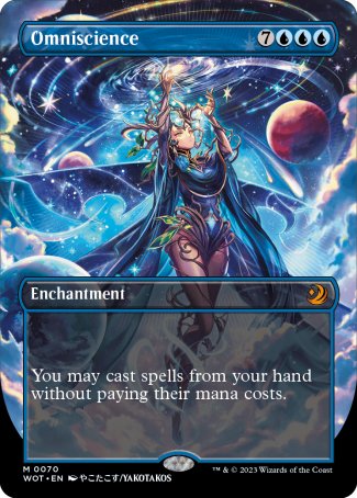 Omniscience proxy card MTG Wilds of Eldraine: Enchanting Tales