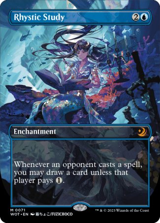 Rhystic Study proxy card MTG Wilds of Eldraine: Enchanting Tales