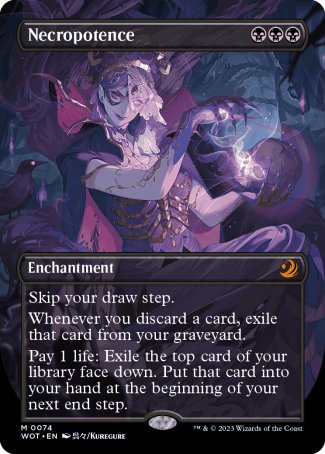 Necropotence proxy card MTG Wilds of Eldraine: Enchanting Tales