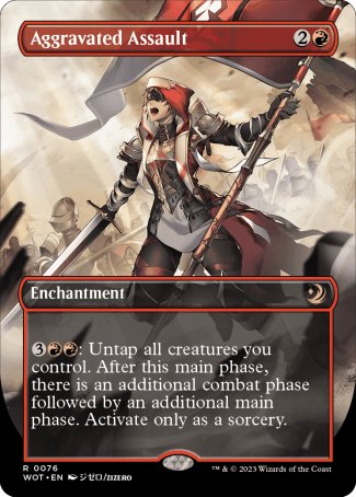 Aggravated Assault proxy card MTG Wilds of Eldraine: Enchanting Tales