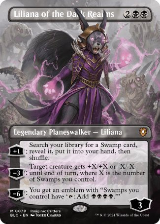 Liliana of the Dark Realms proxy card MTG Bloomburrow Commander