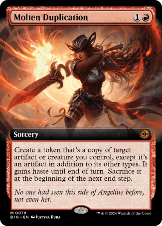 Molten Duplication proxy card MTG The Big Score