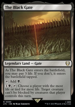 The Black Gate proxy card MTG Tales of Middle-earth Commander