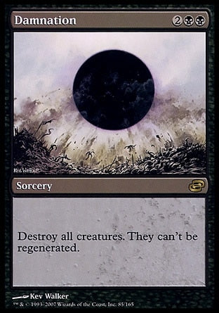 Damnation proxy card MTG Planar Chaos