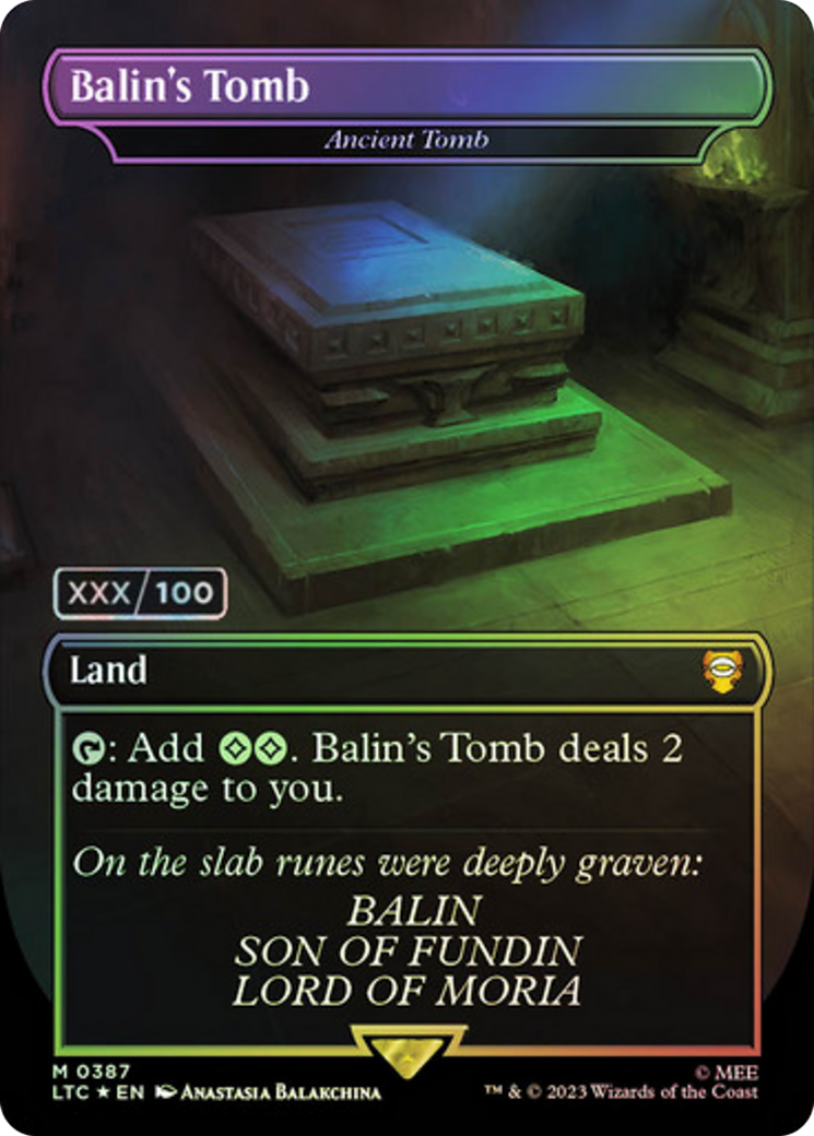 Ancient Tomb “Balin's Tomb” MTG proxy card