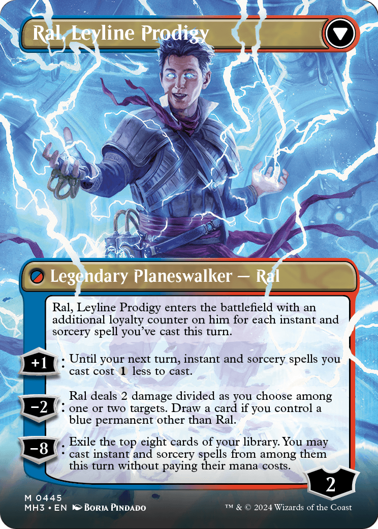 Ral, Leyline Prodigy - back face MTG proxy card