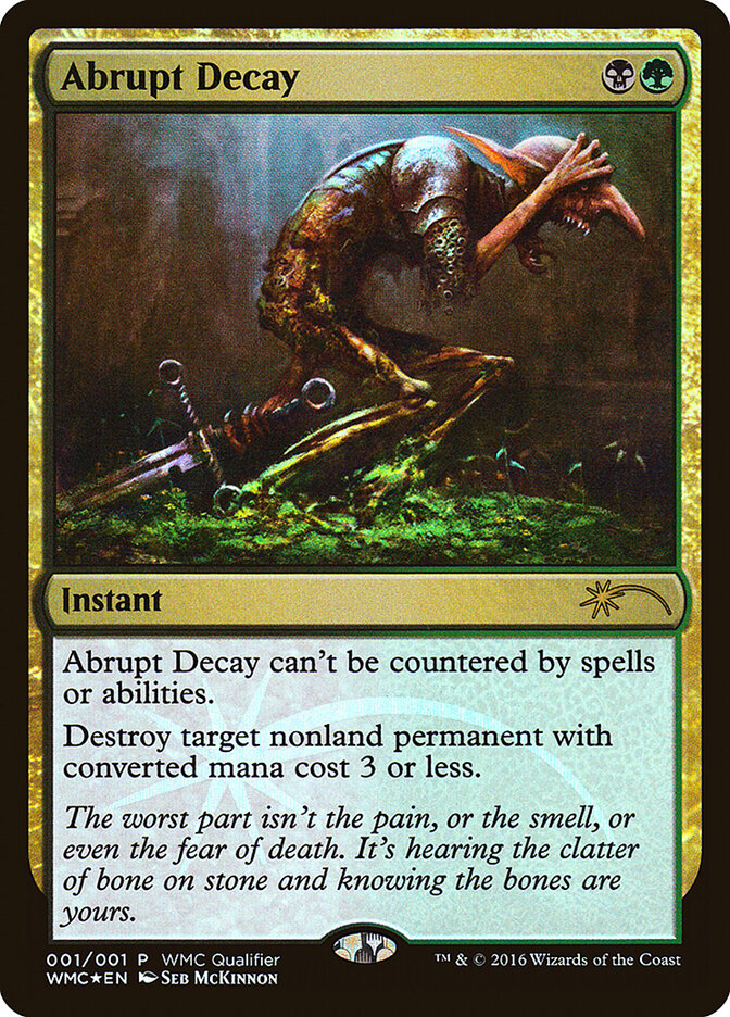 Abrupt Decay MTG proxy card