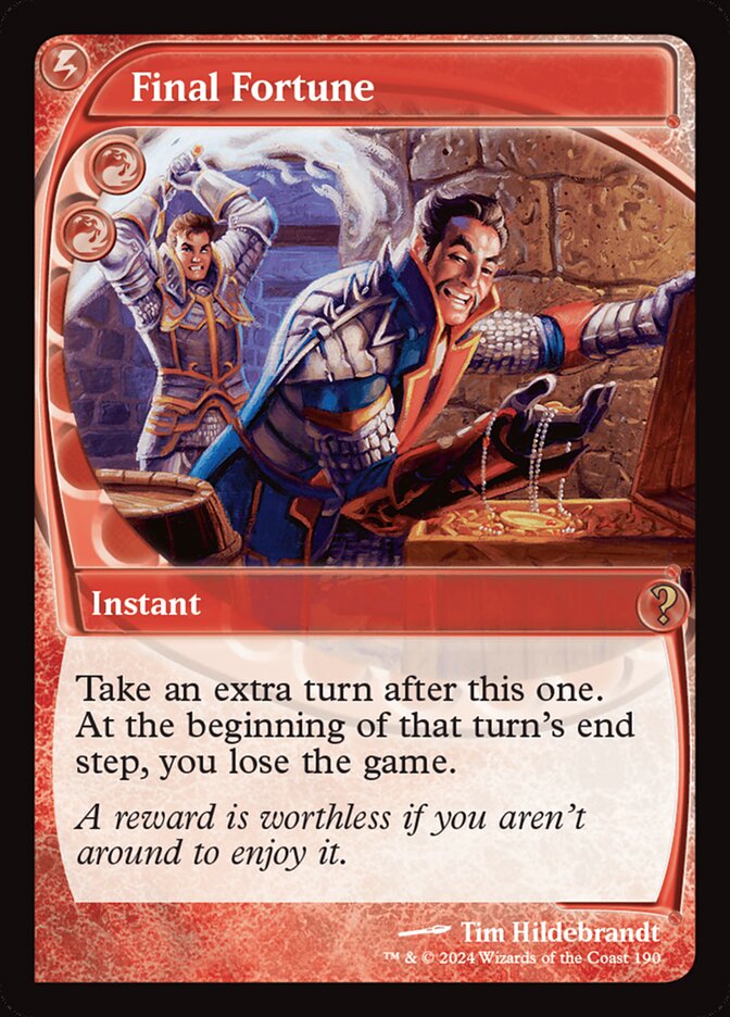 Final Fortune MTG proxy card