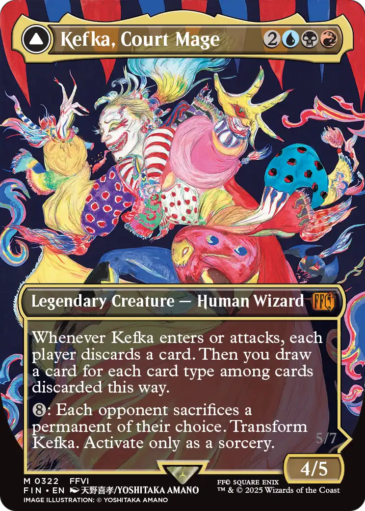 Kefka, Court Mage // Kefka, Ruler of Ruin MTG proxy card