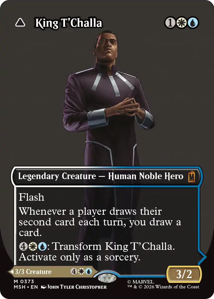 King T'Challa // Black Panther, Hope Enduring MTG proxy card
