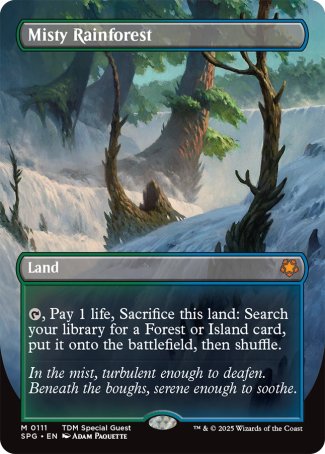 Misty Rainforest proxy card MTG Special Guests