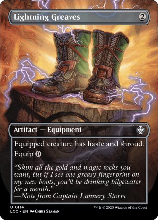 Lightning Greaves proxy card MTG The Lost Caverns of Ixalan Commander