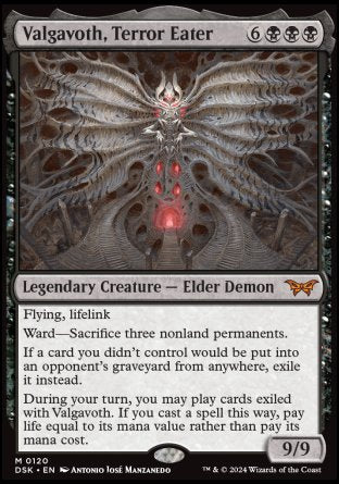 Valgavoth, Terror Eater proxy card MTG Duskmourn: House of Horror