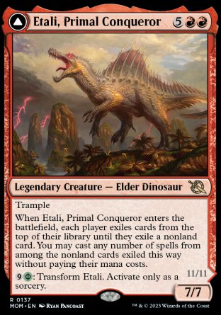 Etali, Primal Conqueror // Etali, Primal Sickness proxy card MTG March of the Machine