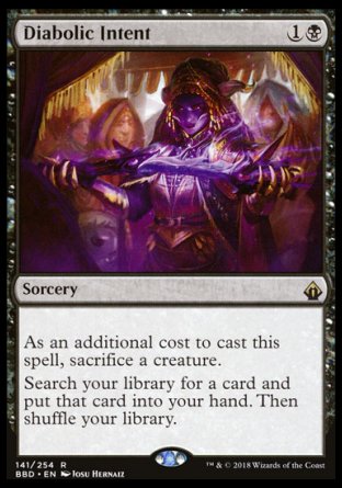 Diabolic Intent proxy card MTG Battlebond