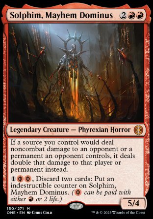 Solphim, Mayhem Dominus proxy card MTG Phyrexia: All Will Be One